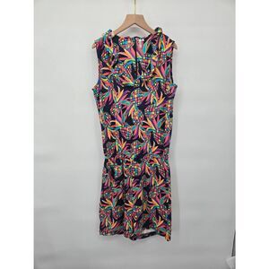 Lulu B Romper Size Medium Tropical Colorful Sleeveless